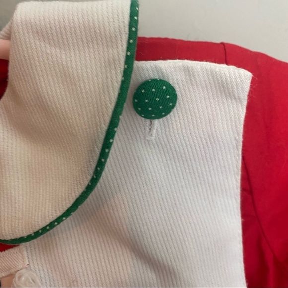 Vintage baby boy smocked Santa romper - Picture 5 of 7